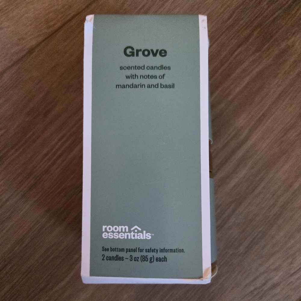 Room Essentials Grove‎ Scented Candles NEW